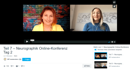 Doris Bürgel spricht auf der 1. Neurographik Online-Konferenz